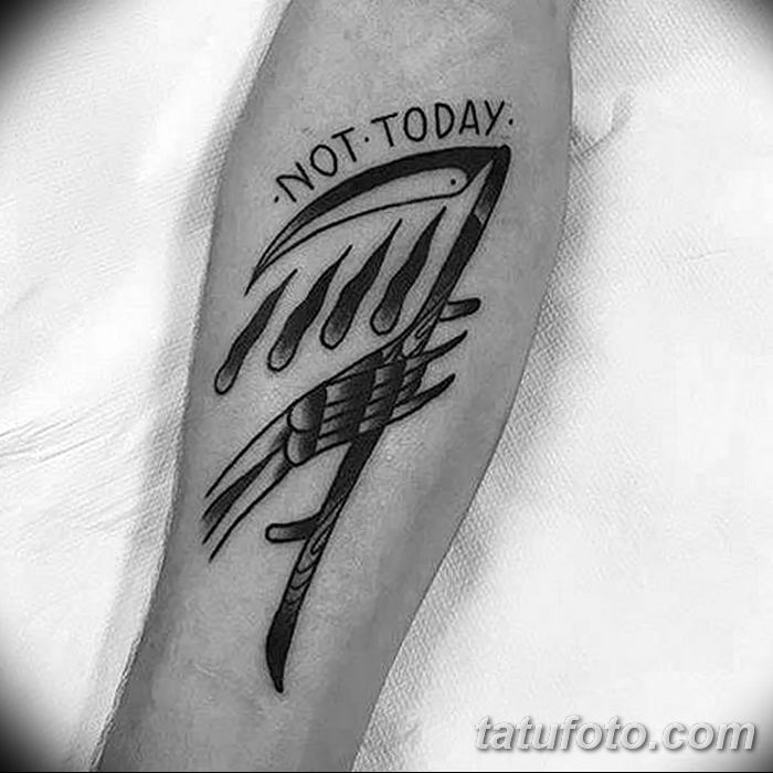 Фото рисунка тату коса 06.11.2018 №093 - scythe tattoo photo - tatufoto.com