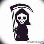 Фото рисунка тату коса 06.11.2018 №124 - scythe tattoo photo - tatufoto.com