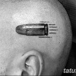 Фото рисунка тату пуля 02.11.2018 №006 - tattoo bullet - tattoo-photo.ru