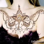 фото рисунка Мехенди на женской груди 30.11.2018 №011 - Mehendi breast - tatufoto.com