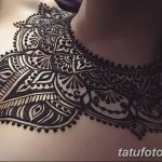 фото рисунка Мехенди на женской груди 30.11.2018 №026 - Mehendi breast - tatufoto.com