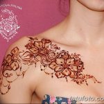 фото рисунка Мехенди на женской груди 30.11.2018 №033 - Mehendi breast - tatufoto.com