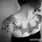 фото рисунка Мехенди на женской груди 30.11.2018 №035 - Mehendi breast - tatufoto.com