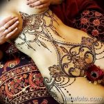 фото рисунка Мехенди на женской груди 30.11.2018 №036 - Mehendi breast - tatufoto.com