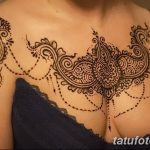 фото рисунка Мехенди на женской груди 30.11.2018 №060 - Mehendi breast - tatufoto.com