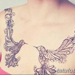 фото рисунка Мехенди на женской груди 30.11.2018 №068 - Mehendi breast - tatufoto.com