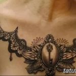 фото рисунка Мехенди на женской груди 30.11.2018 №077 - Mehendi breast - tatufoto.com