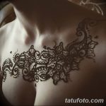 фото рисунка Мехенди на женской груди 30.11.2018 №108 - Mehendi breast - tatufoto.com