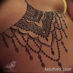 фото рисунка Мехенди на женской груди 30.11.2018 №120 - Mehendi breast - tatufoto.com