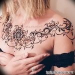 фото рисунка Мехенди на женской груди 30.11.2018 №132 - Mehendi breast - tatufoto.com