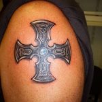 фото рисунка Тату кельтский крест 30.11.2018 №112 - tattoo Celtic cross - tatufoto.com