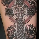 фото рисунка Тату кельтский крест 30.11.2018 №141 - tattoo Celtic cross - tatufoto.com
