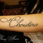 фото рисунка тату имя Кристина 16.11.2018 №007 - photo tattoo Christina - tatufoto.com
