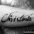 фото рисунка тату имя Кристина 16.11.2018 №024 - photo tattoo Christina - tatufoto.com
