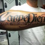 фото рисунка тату надписи Carpe diem 16.11.2018 №017 - tattoo carpe diem - tatufoto.com
