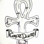 фото рисунка тату надписи Carpe diem 16.11.2018 №093 - tattoo carpe diem - tatufoto.com