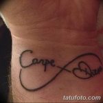фото рисунка тату надписи Carpe diem 16.11.2018 №186 - tattoo carpe diem - tatufoto.com