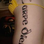 фото рисунка тату надписи Carpe diem 16.11.2018 №191 - tattoo carpe diem - tatufoto.com