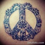 фото рисунка тату пацифизм - знак мира 14.11.2018 №004 - Tattoo pacifism - tatufoto.com