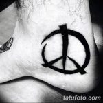 фото рисунка тату пацифизм - знак мира 14.11.2018 №019 - Tattoo pacifism - tatufoto.com