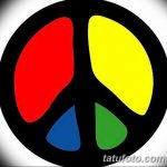 фото рисунка тату пацифизм - знак мира 14.11.2018 №026 - Tattoo pacifism - tatufoto.com