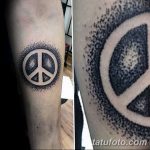 фото рисунка тату пацифизм - знак мира 14.11.2018 №043 - Tattoo pacifism - tatufoto.com
