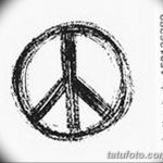 фото рисунка тату пацифизм - знак мира 14.11.2018 №060 - Tattoo pacifism - tatufoto.com