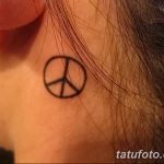 фото рисунка тату пацифизм - знак мира 14.11.2018 №070 - Tattoo pacifism - tatufoto.com
