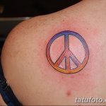 фото рисунка тату пацифизм - знак мира 14.11.2018 №079 - Tattoo pacifism - tatufoto.com
