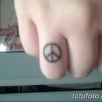 фото рисунка тату пацифизм - знак мира 14.11.2018 №085 - Tattoo pacifism - tatufoto.com