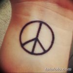 фото рисунка тату пацифизм - знак мира 14.11.2018 №099 - Tattoo pacifism - tatufoto.com