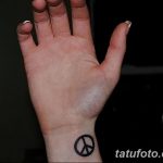 фото рисунка тату пацифизм - знак мира 14.11.2018 №111 - Tattoo pacifism - tatufoto.com