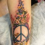 фото рисунка тату пацифизм - знак мира 14.11.2018 №120 - Tattoo pacifism - tatufoto.com
