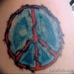фото рисунка тату пацифизм - знак мира 14.11.2018 №124 - Tattoo pacifism - tatufoto.com