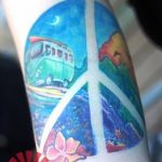 фото рисунка тату пацифизм - знак мира 14.11.2018 №125 - Tattoo pacifism - tatufoto.com