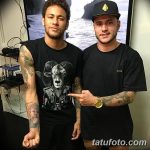 фото рисунка тату футболиста Неймара 16.11.2018 №040 - tattoo Neymar - tatufoto.com