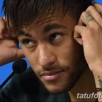 фото рисунка тату футболиста Неймара 16.11.2018 №064 - tattoo Neymar - tatufoto.com