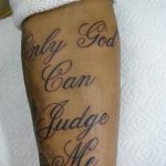 фото тату Only god can judge me 18.11.2018 №118 - tattoo Only god can judge - tatufoto.com