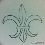 эскиз тату геральдическая лилия 12.11.2018 №003 - sketch tattoo heraldic lily - tatufoto.com