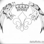 эскиз тату геральдическая лилия 12.11.2018 №006 - sketch tattoo heraldic lily - tatufoto.com