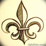 эскиз тату геральдическая лилия 12.11.2018 №012 - sketch tattoo heraldic lily - tatufoto.com