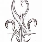 эскиз тату геральдическая лилия 12.11.2018 №014 - sketch tattoo heraldic lily - tatufoto.com