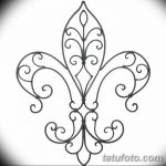 эскиз тату геральдическая лилия 12.11.2018 №019 - sketch tattoo heraldic lily - tatufoto.com