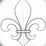 эскиз тату геральдическая лилия 12.11.2018 №024 - sketch tattoo heraldic lily - tatufoto.com