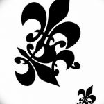 эскиз тату геральдическая лилия 12.11.2018 №025 - sketch tattoo heraldic lily - tatufoto.com