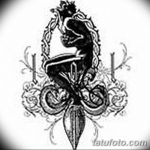 эскиз тату геральдическая лилия 12.11.2018 №036 - sketch tattoo heraldic lily - tatufoto.com