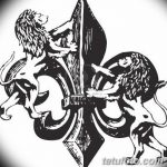 эскиз тату геральдическая лилия 12.11.2018 №039 - sketch tattoo heraldic lily - tatufoto.com