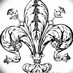 эскиз тату геральдическая лилия 12.11.2018 №045 - sketch tattoo heraldic lily - tatufoto.com
