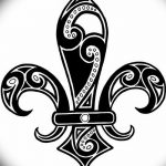 эскиз тату геральдическая лилия 12.11.2018 №046 - sketch tattoo heraldic lily - tatufoto.com