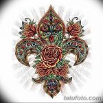 эскиз тату геральдическая лилия 12.11.2018 №048 - sketch tattoo heraldic lily - tatufoto.com